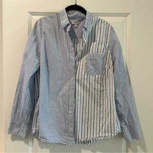 Blue & White Striped Button Down